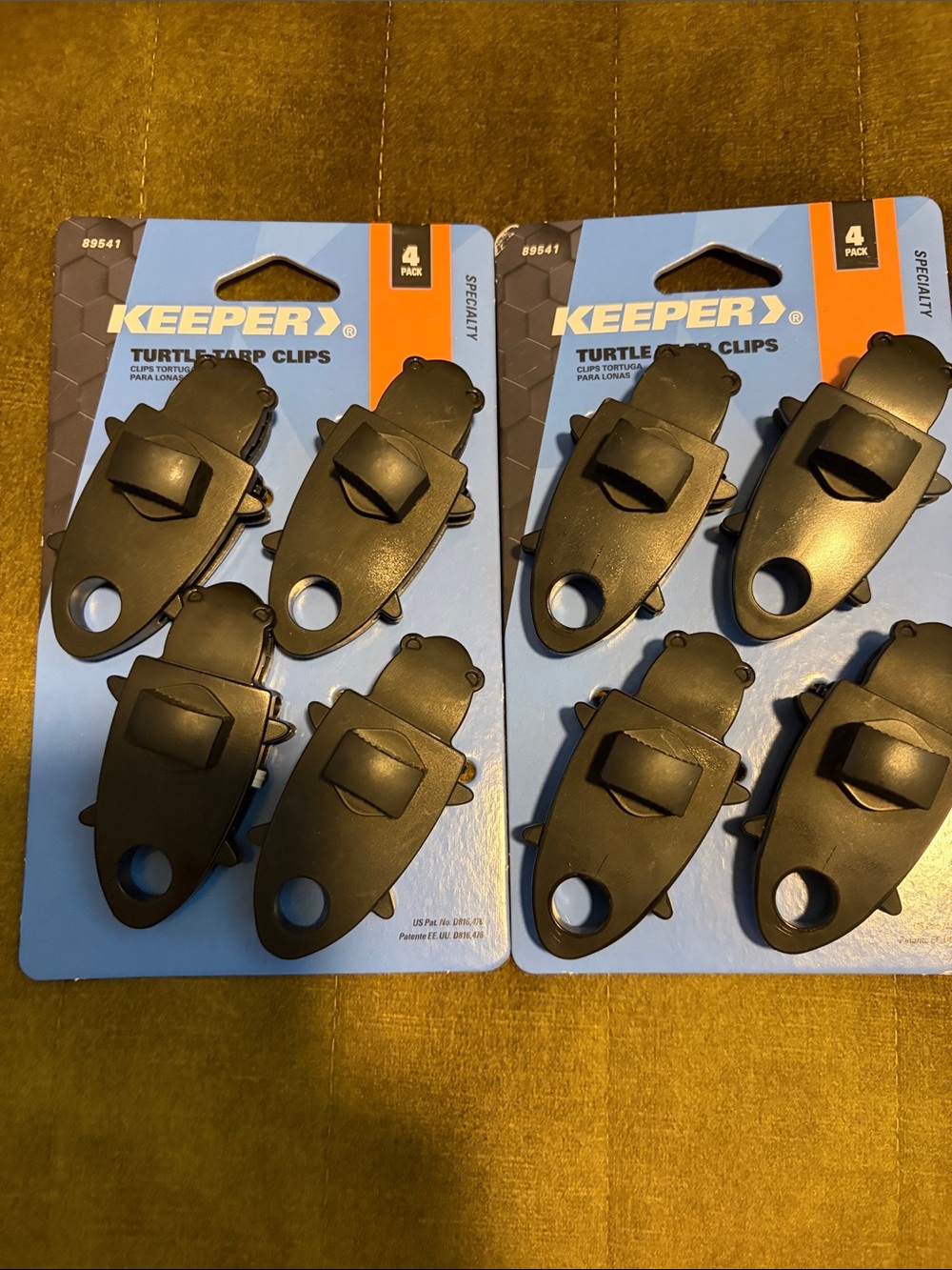 Keeper Black Turtle Tarp Clips (8-Pack)